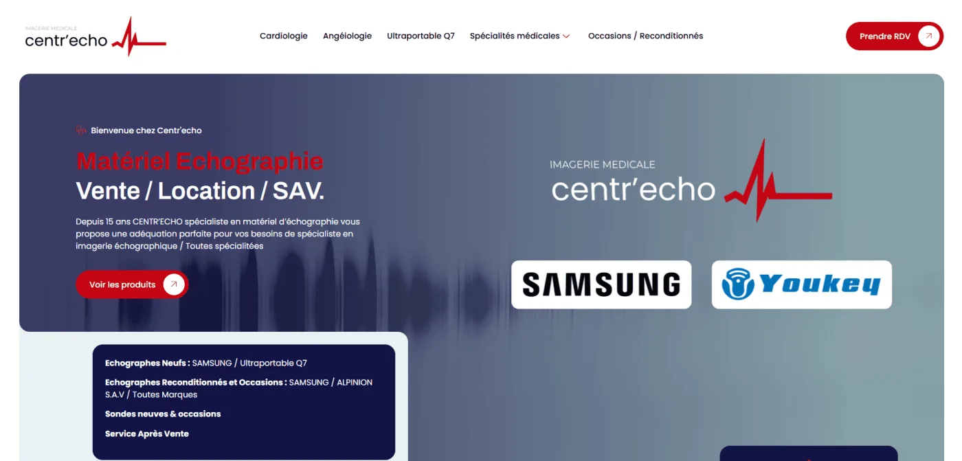 Site réalisé pour Centr'echo