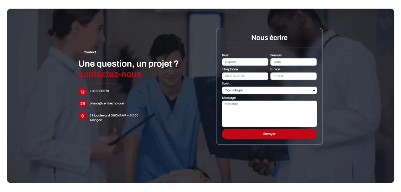 Formulaire de contact