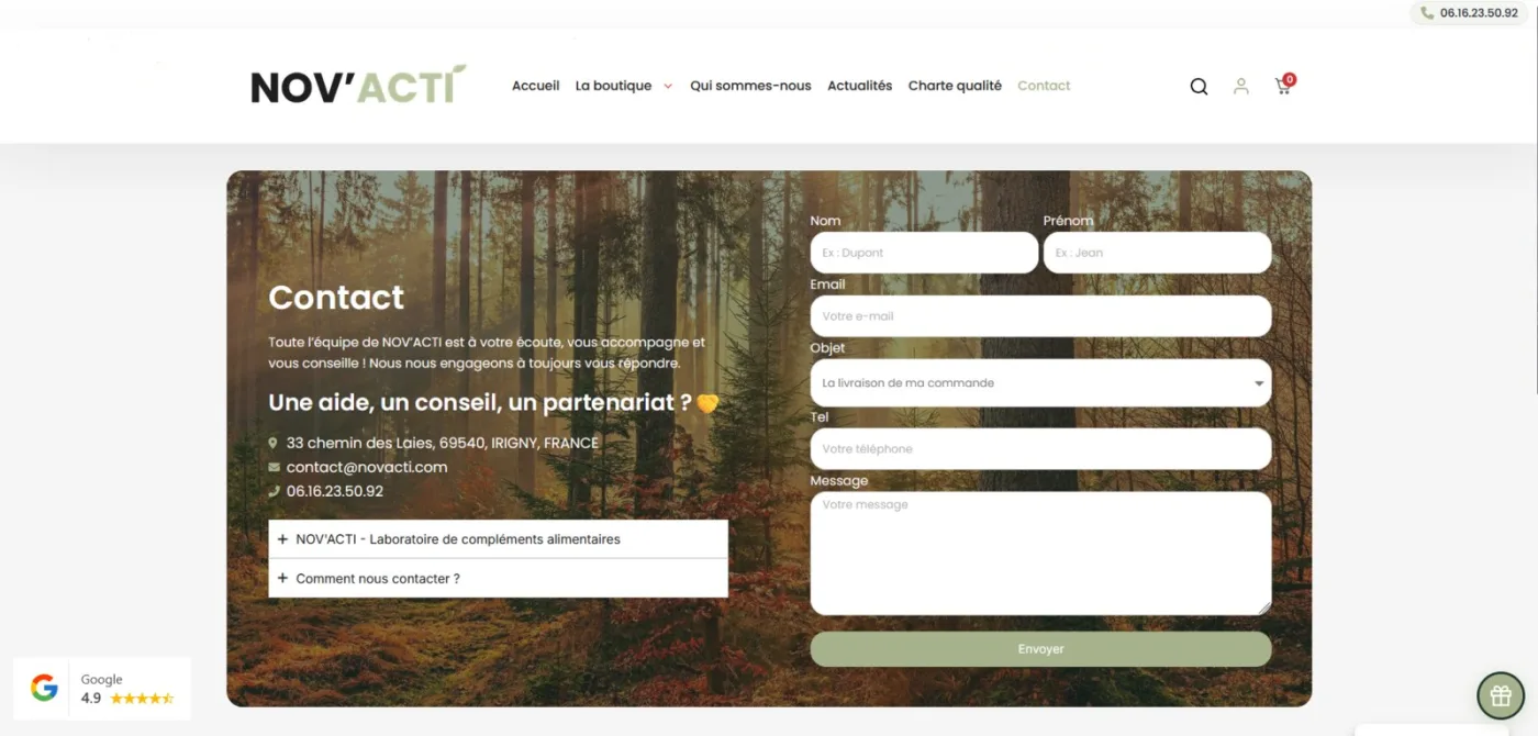 Page contact
