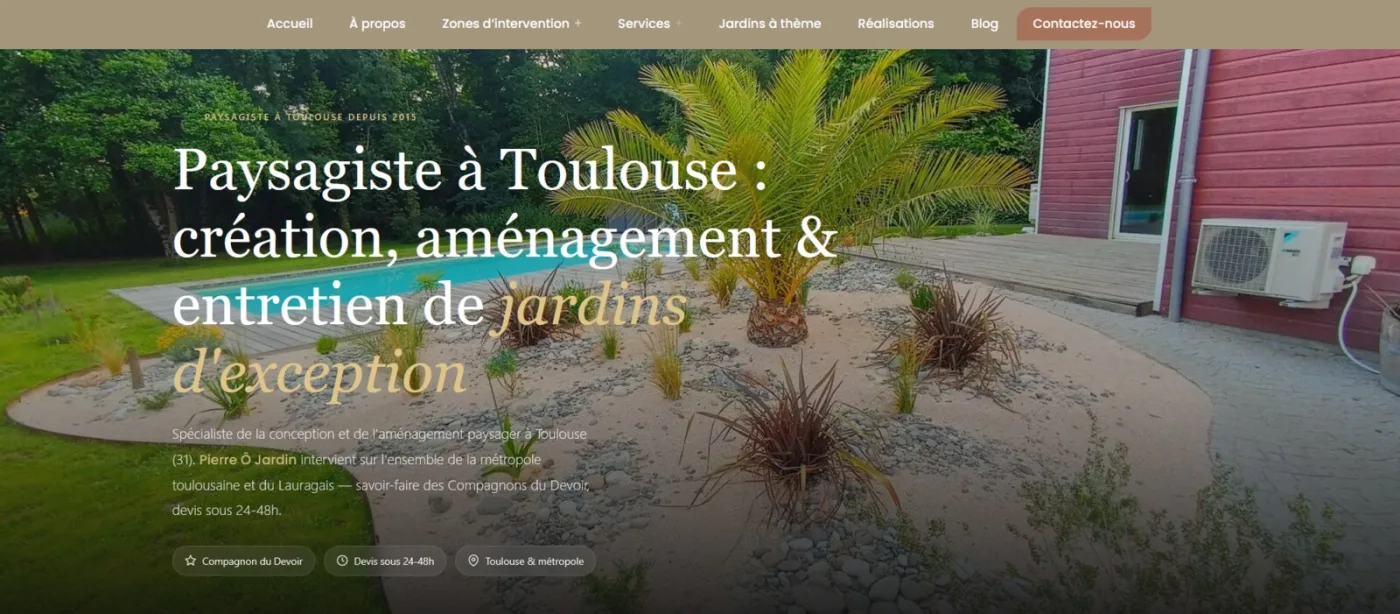 Page paysagiste à Toulouse